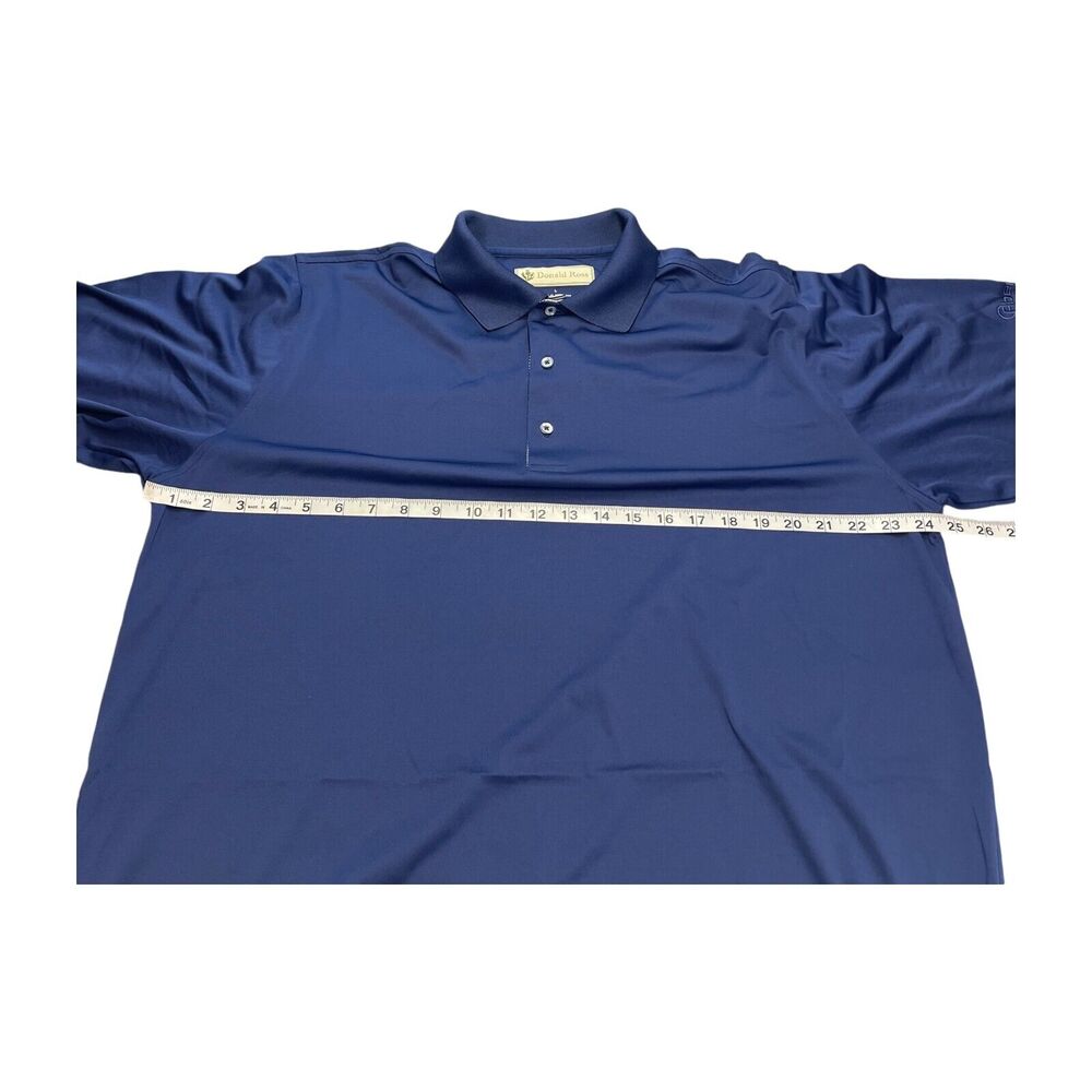 Donald Ross Polo Shirt Men's Large Navy Blue 100% Polyester Golf Performance - Picture 6 of 8